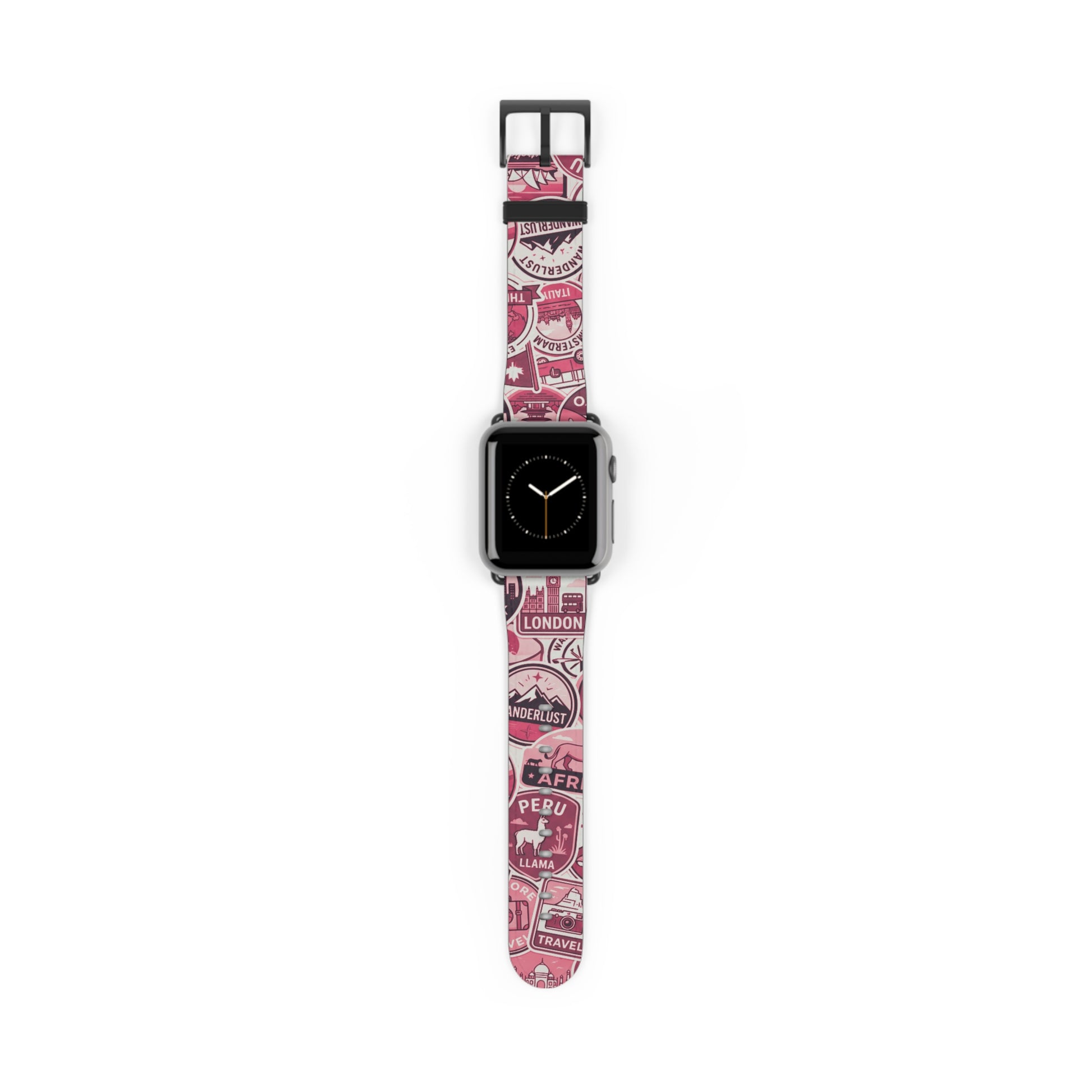 wanderlust-pink-travel-sticker-print-inspired-exclusive-apple-watch-band-Dreamy Phoenix