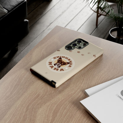 Chihuahua Mama - (Brown) Tough Dual Layer Phone Case