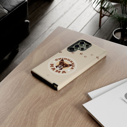 Chihuahua Mama - (Brown) Tough Dual Layer Phone Case