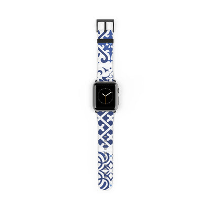 azulejos-blue-and-white-coloured-portuguese-tile-inspired-exclusive-apple-watch-band-Dreamy Phoenix
