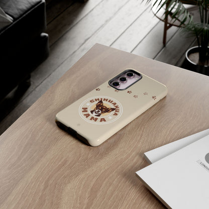 Chihuahua Mama - (Brown) Tough Dual Layer Phone Case