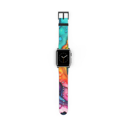 splash-multicoloured-ink-splash-vibrant-rainbow-exclusive-apple-watch-band-Dreamy Phoenix