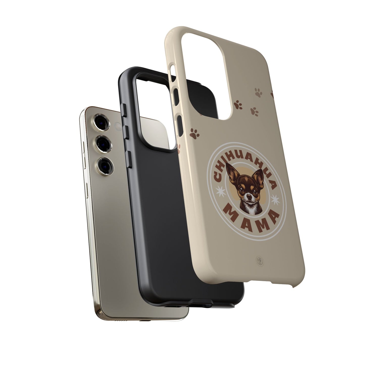 Chihuahua Mama - (Brown) Tough Dual Layer Phone Case