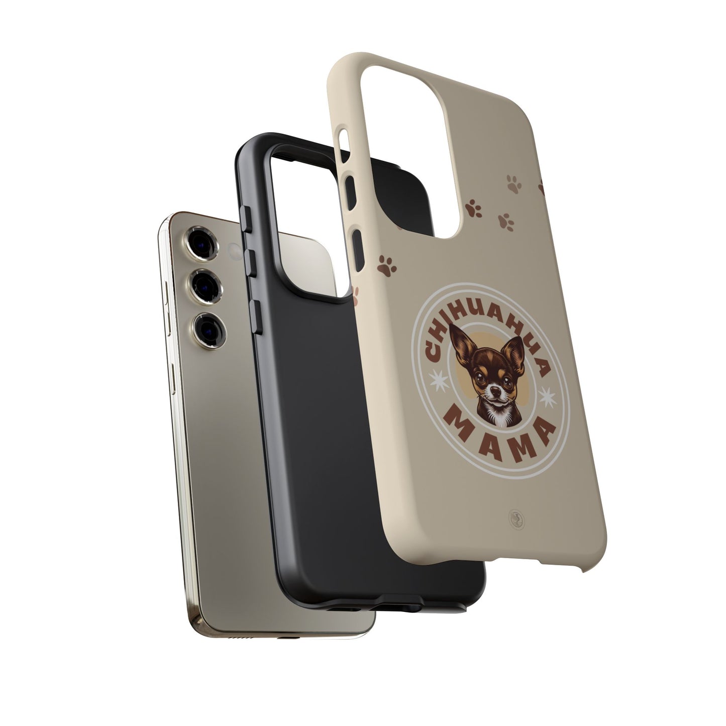 Chihuahua Mama - (Brown) Tough Dual Layer Phone Case