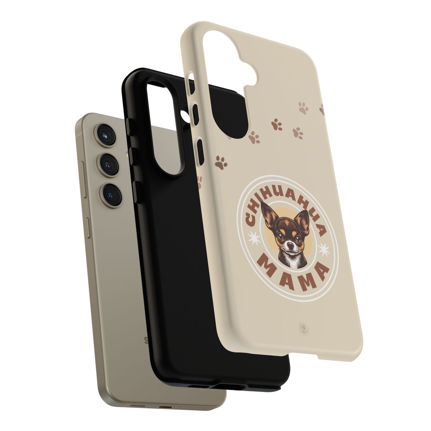 Chihuahua Mama - (Brown) Tough Dual Layer Phone Case