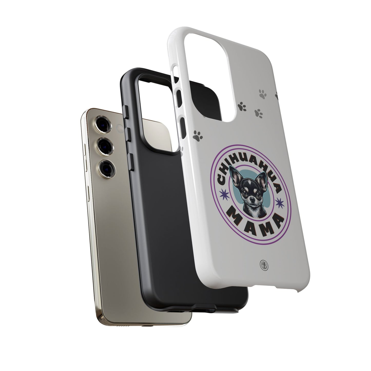 Chihuahua Mama - (Black) Tough Dual Layer Phone Case