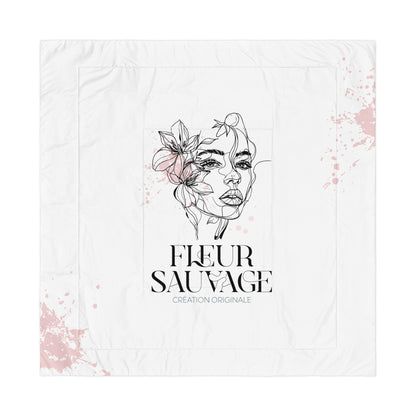 Fleur-Sauvage-wildflower-comforter-white-queen-front-Dreamy Phoenix