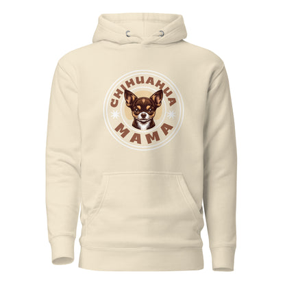 Chihuahua-Mama-unisex-premium-pullover-hoodie-bone-front-view-Dreamy Phoenix