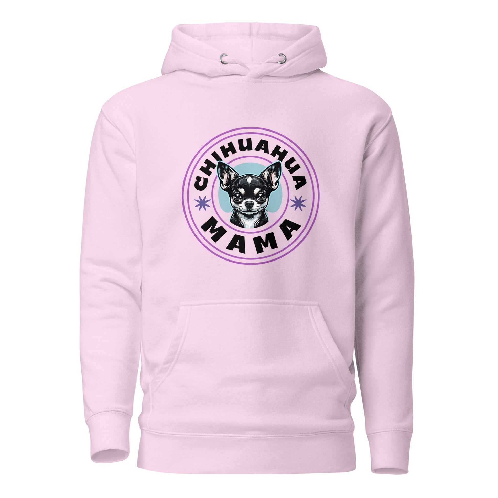 Chihuahua-Mama-unisex-premium-pullover-hoodie-lavender-front-Dreamy Phoenix