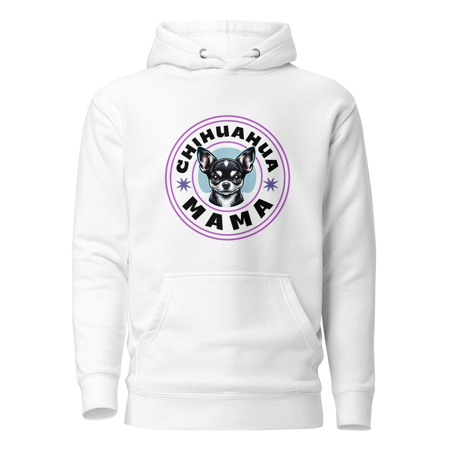 Chihuahua-Mama-unisex-premium-pullover-hoodie-white-colour-front-Dreamy Phoenix