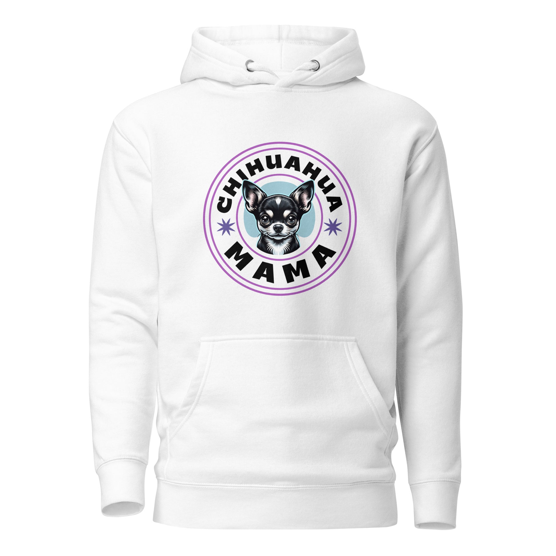 Chihuahua-Mama-unisex-premium-pullover-hoodie-white-colour-front-Dreamy Phoenix