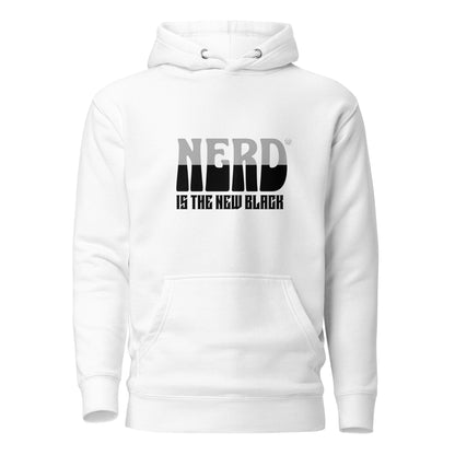 cotton-heritage-Nerd-is-the-new-black-unisex-premium-pullover-hoodie-white-front-Dreamy Phoenix