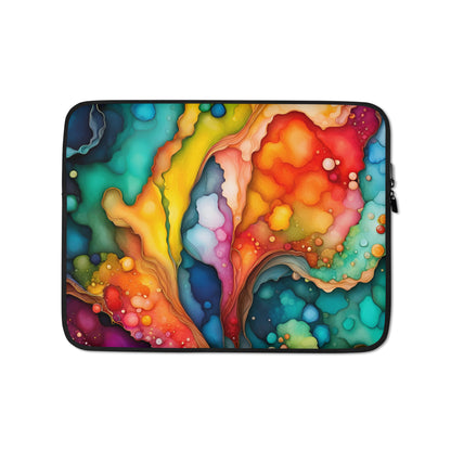 SPlash-mulitcoloured-vibrant-laptop-sleeve-13-inch-front-view-Dreamy Phoenix