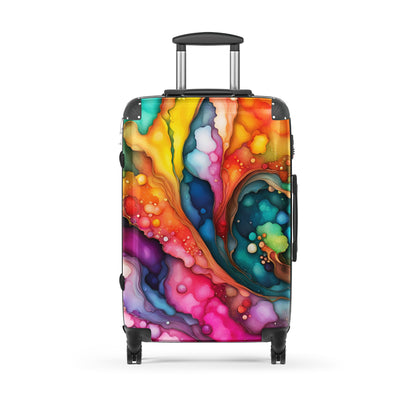 Splash-multicolour-vibrant-suitcase-medium-front-view-Dreamy Phoenix