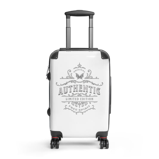 authentic-free-spirit-hard-shell-suitcase-vintage-small-white-front-view-Dreamy Phoenix