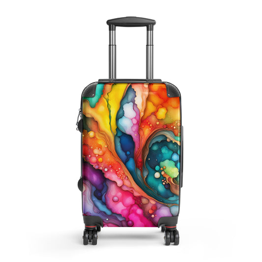 Splash-multicolour-vibrant-suitcase-small-front-view-Dreamy Phoenix