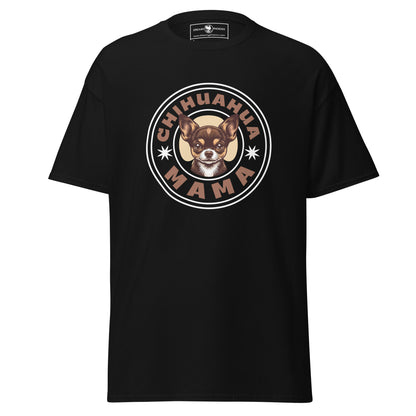 chihuahua-mama-classic-unisex-tee-black-colour-front-view