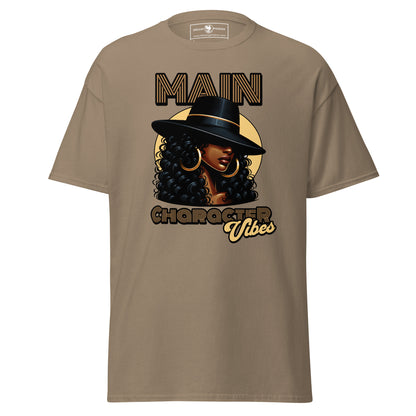 main-character-vibes-retro-motown-edition-classic-tee-brown-savana-colour-front-exclusive-to-Dreamy Phoenix