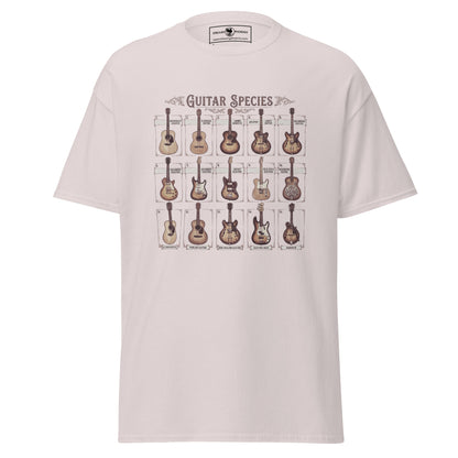 guitar-species-vintage-style-unisex-classic-tee-ice-grey-colour-front-view-Dreamy Phoenix