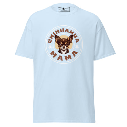 chihuahua-mama-classic-unisex-tee-light blue-colour-front-view