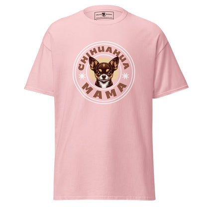 chihuahua-mama-classic-unisex-tee-light pink-colour-front-view