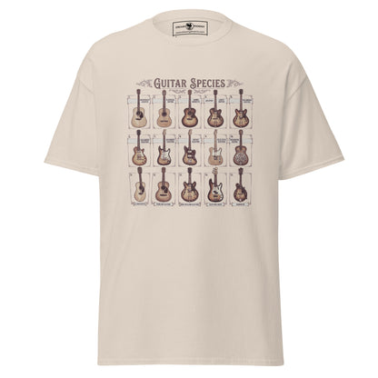 guitar-species-vintage-style-unisex-classic-tee-natural-colour-front-view-Dreamy Phoenix