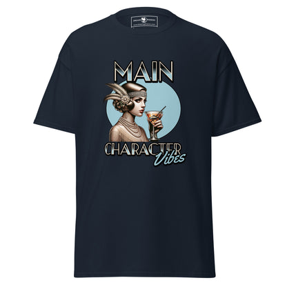 main-character-vibes-roaring-20s-edition-classic-tee-navy-front-exclusive-to-Dreamy Phoenix