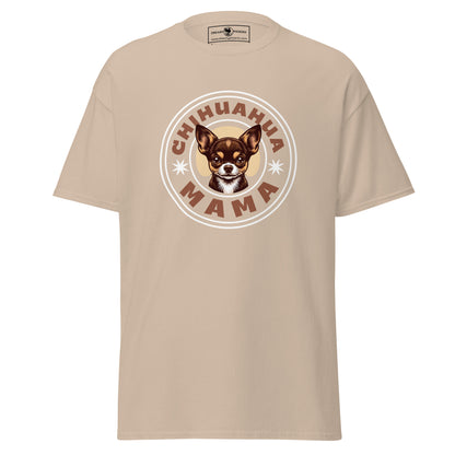 chihuahua-mama-classic-unisex-tee-sand-colour-front-view