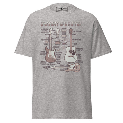 anatomy-of-a-guitar-unisex-classic-tee-sport-grey-colour-front-view-Dreamy Phoenix