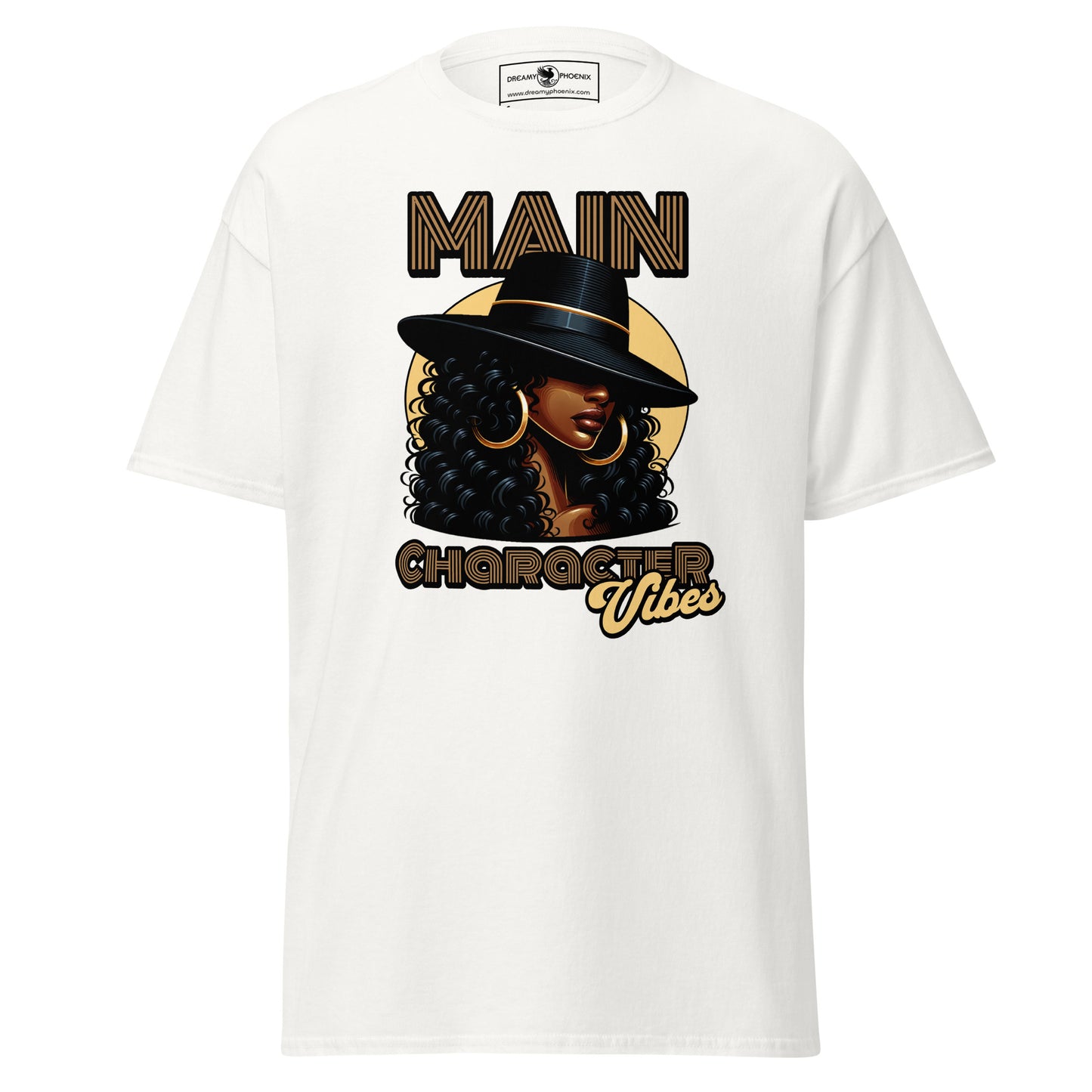 main-character-vibes-retro-motown-edition-classic-tee-white-colour-front-exclusive-to-Dreamy Phoenix