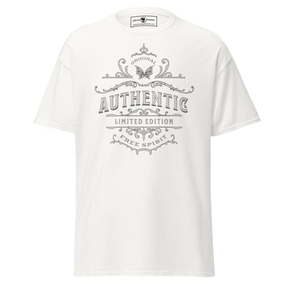 authentic-free-spirit-vintage-style-unisex-classic-tee-white-front-view-Dreamy Phoenix