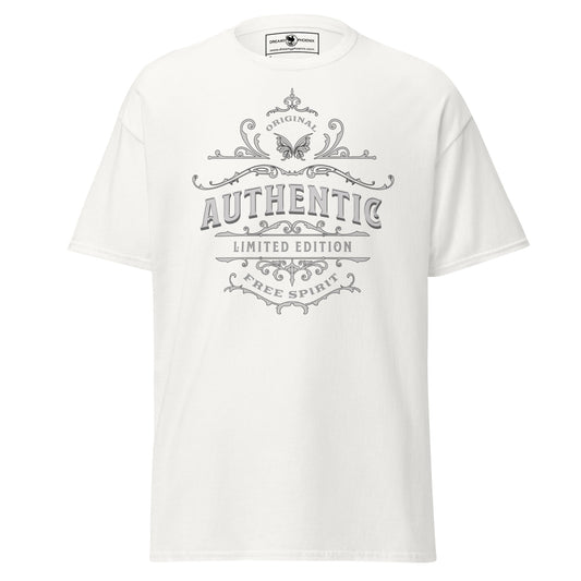 authentic-free-spirit-vintage-style-unisex-classic-tee-white-front-view-Dreamy Phoenix