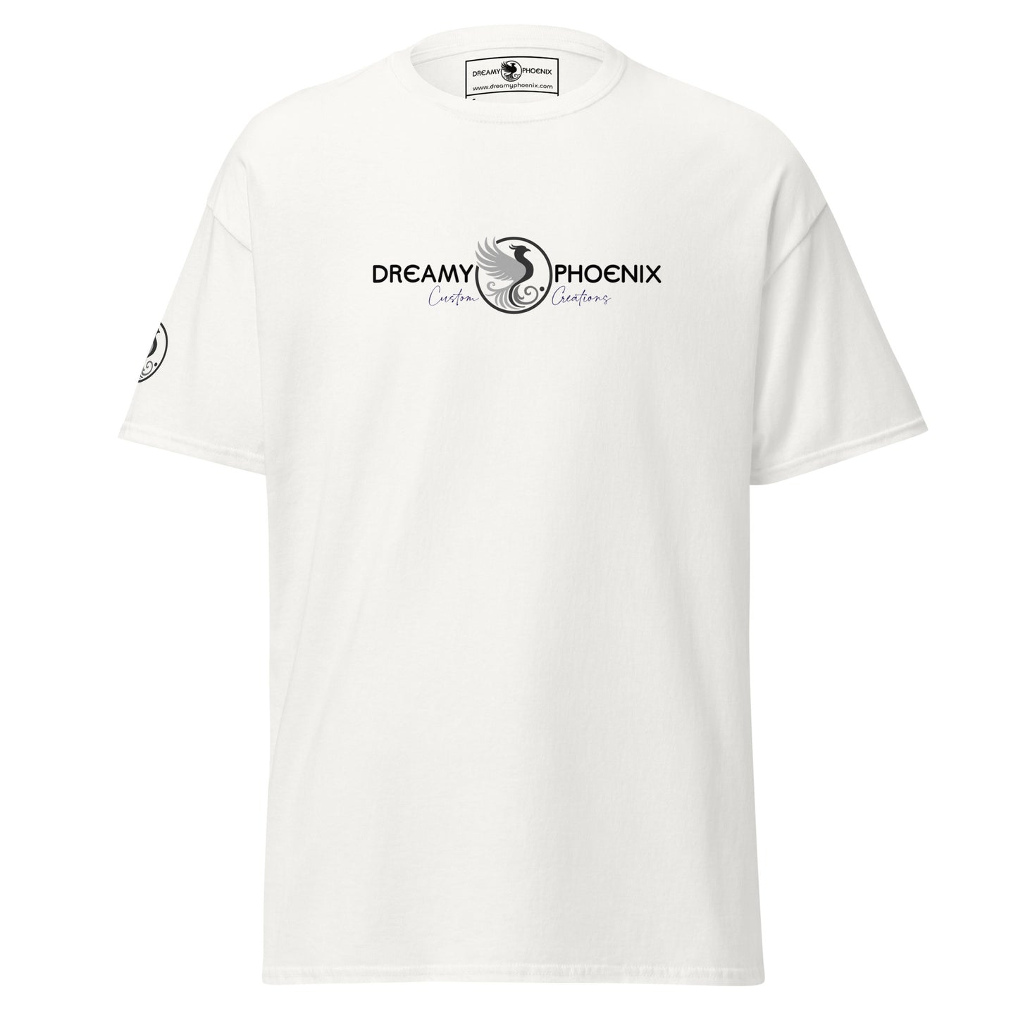dreamy-phoenix-official-branded-unisex-classic-tee-white-front-view-Dreamy Phoenix