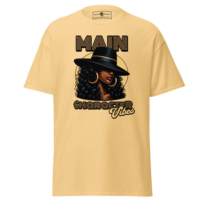main-character-vibes-retro-motown-edition-classic-tee-yellow-haze-colour-front-exclusive-to-Dreamy Phoenix
