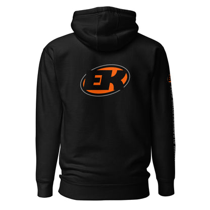 electric-karting-unisex-premium-pullover-hoodie-black-back-view-Dreamy Phoenix