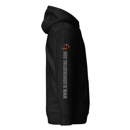 electric-karting-unisex-premium-pullover-hoodie-black-side-view-Dreamy Phoenix