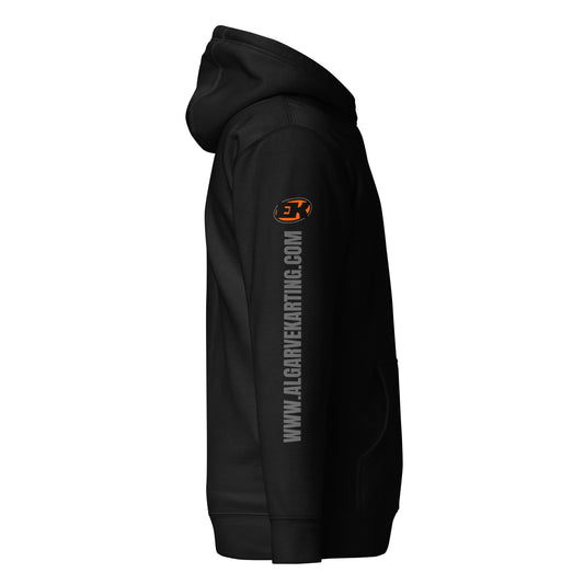 electric-karting-unisex-premium-pullover-hoodie-black-side-view-Dreamy Phoenix