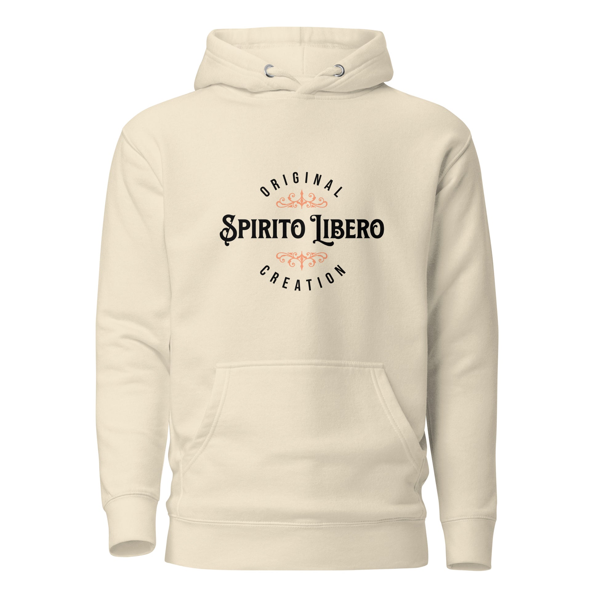 spirito-libero-free-spirit-unisex-premium-pullover-hoodie-bone-colour-front-view-Dreamy Phoenix
