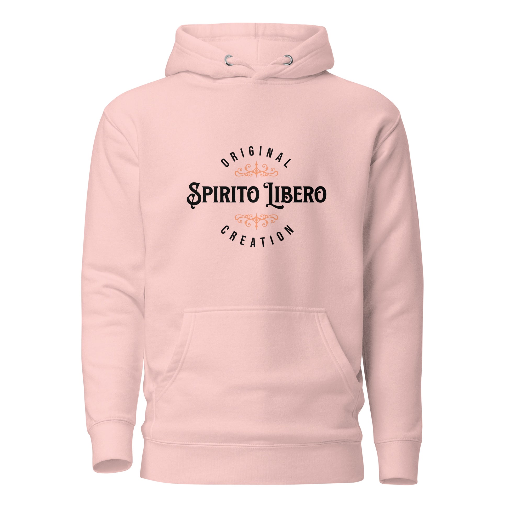 spirito-libero-free-spirit-unisex-premium-pullover-hoodie-light-pink-colour-front-view-Dreamy Phoenix