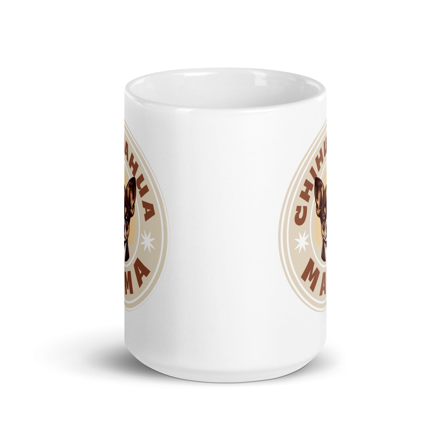 Chihuahua Mama - (Brown) Adorable White Mug for Chihuahua Moms