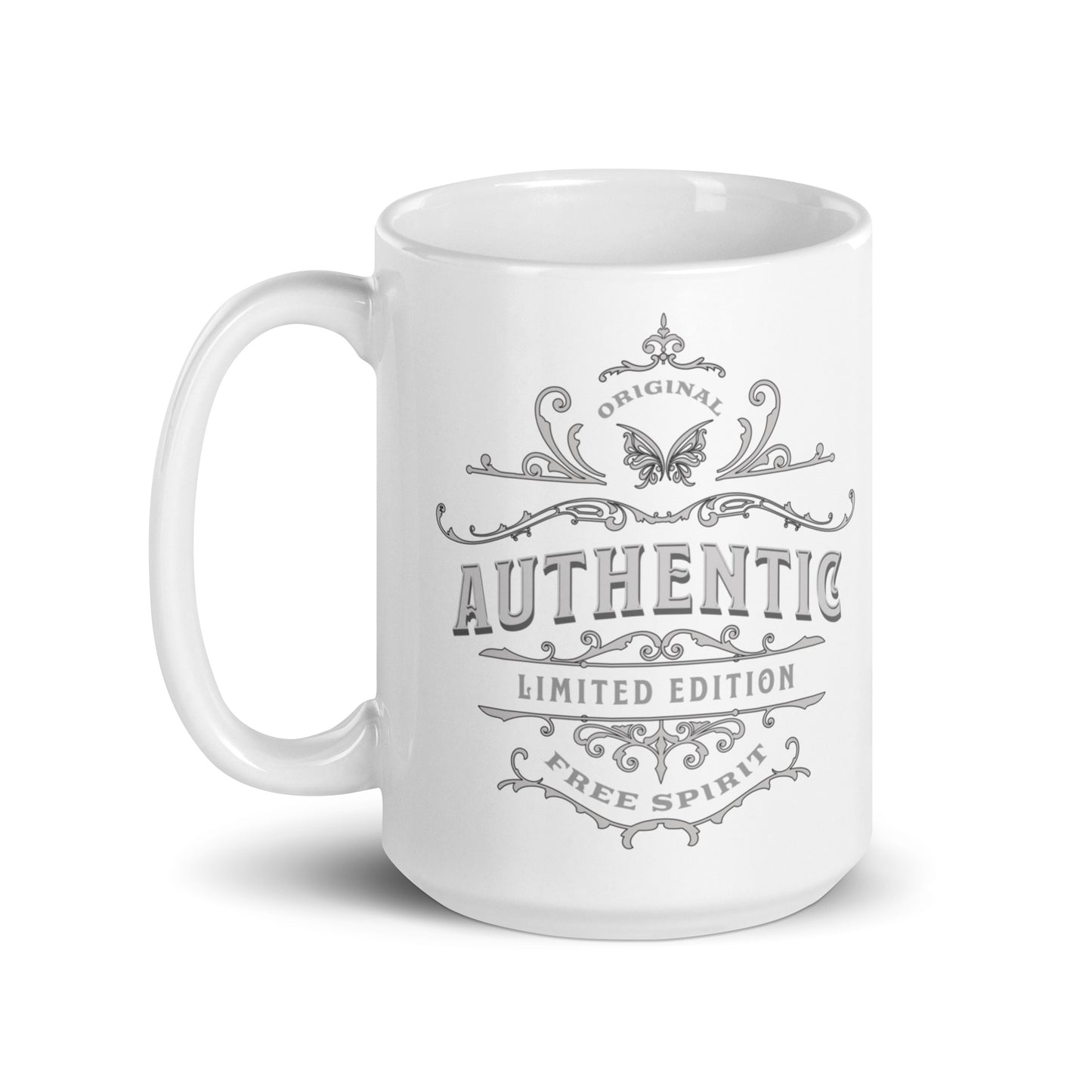 Authentic-Free-Spiritwhite-glossy-mug-white-15-oz-handle-on-left-Dreamy Phoenix