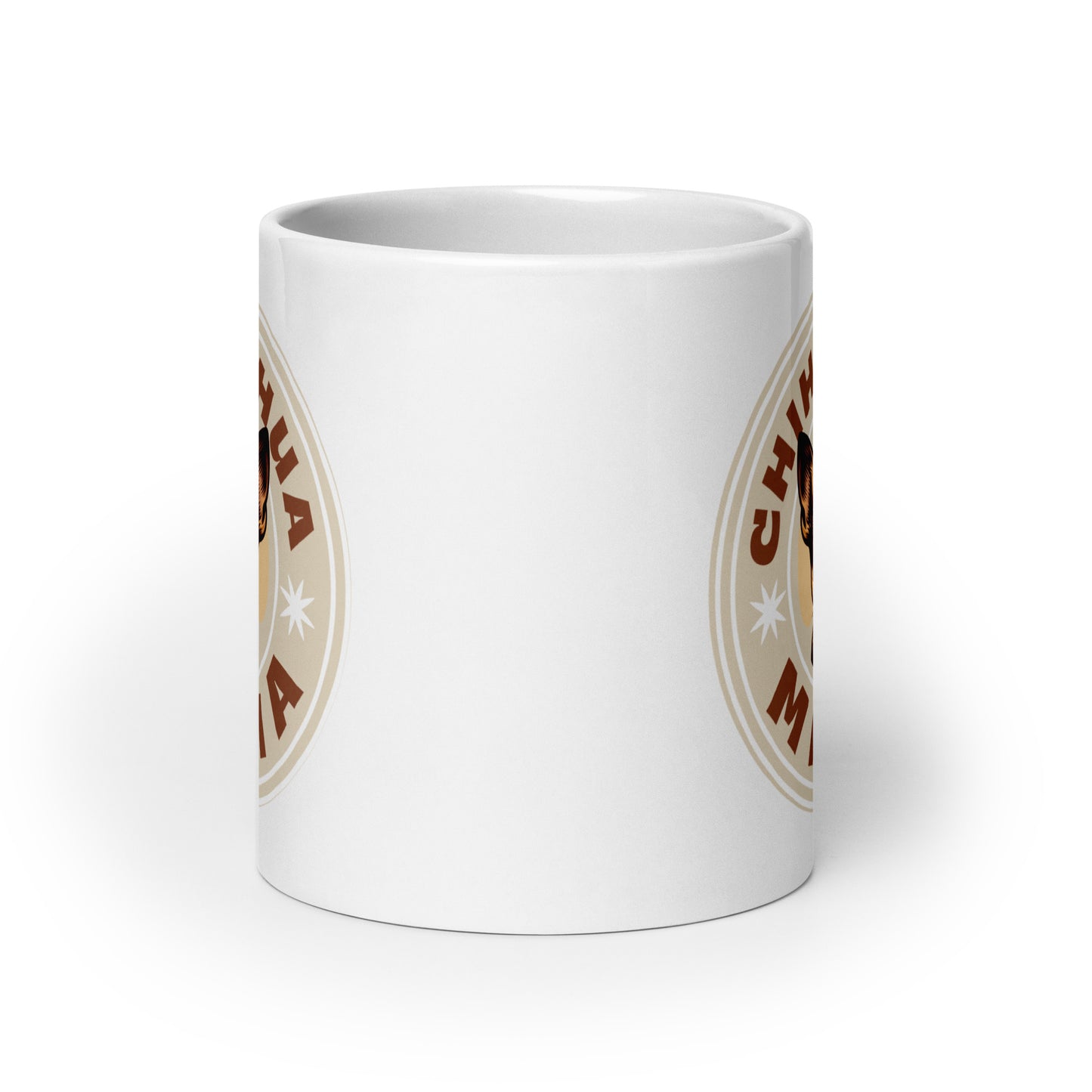 Chihuahua Mama - (Brown) Adorable White Mug for Chihuahua Moms